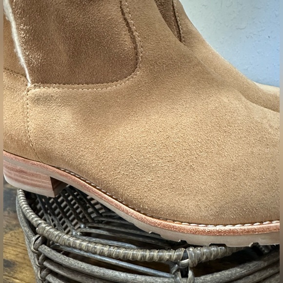 Jack Rogers Womens Sadie Sherpa Faux Suede Faux Shearling Lined Bootie - Picture 6 of 9